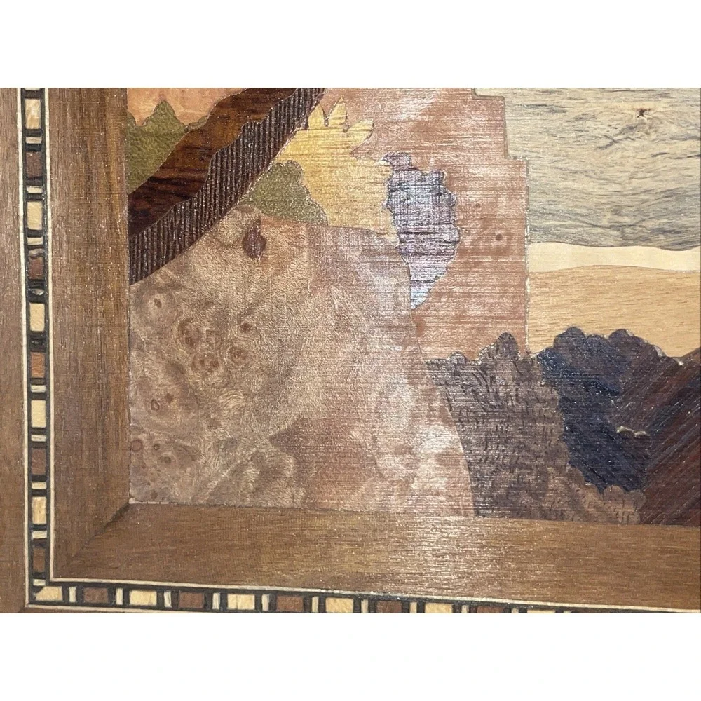 Stunning! Vintage Italian‎ Marquetry Inlay Woodwork